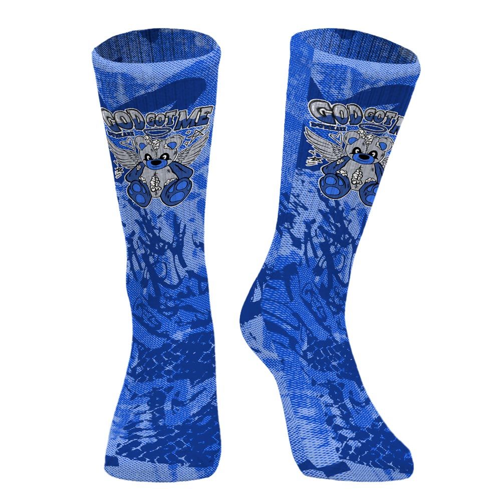 Sock To Match Air Foamposite One Royal - Gods Guides Me Bear Heart Grunge