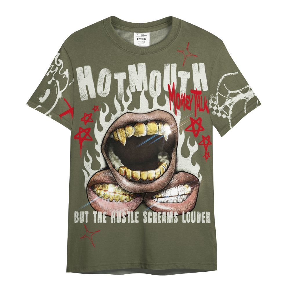 Shirt To Match Travis Scott Low OG Medium Olive 1s - Mouth Burning Street Style All Over Print