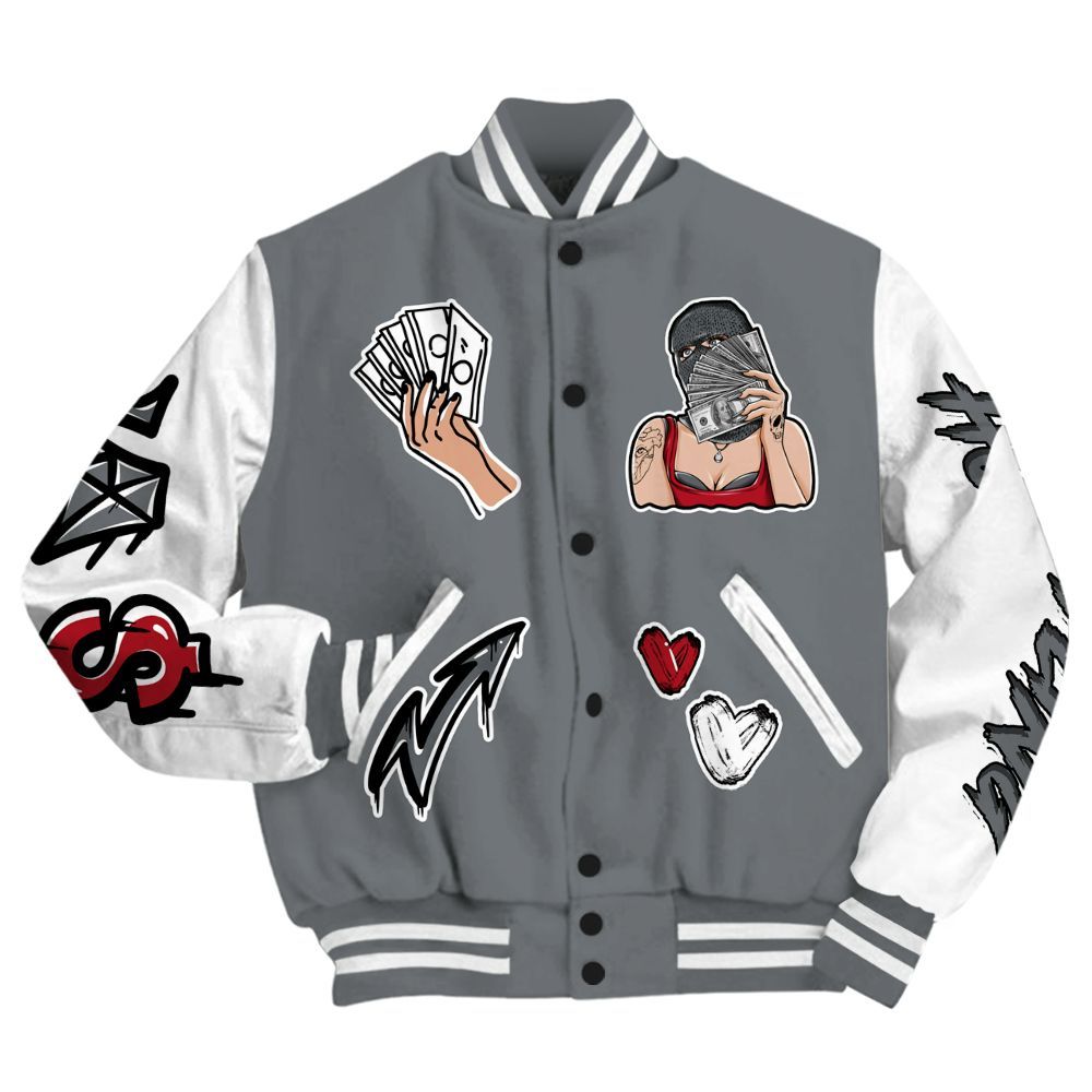 Varsity Jacket To Match Retro Fire Red 9s - Hustling Unique All Over Print