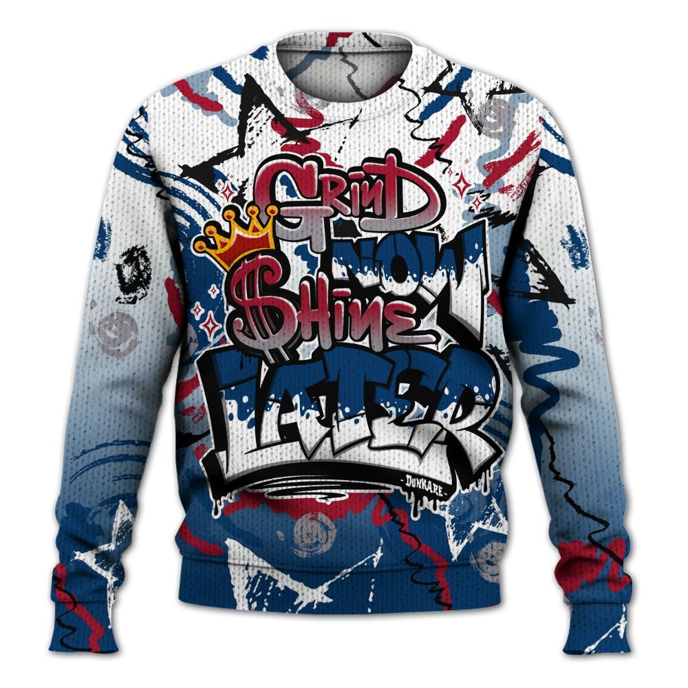 Knitted Sweater To Match Rare Air 4s - Grind Shine Later Drip