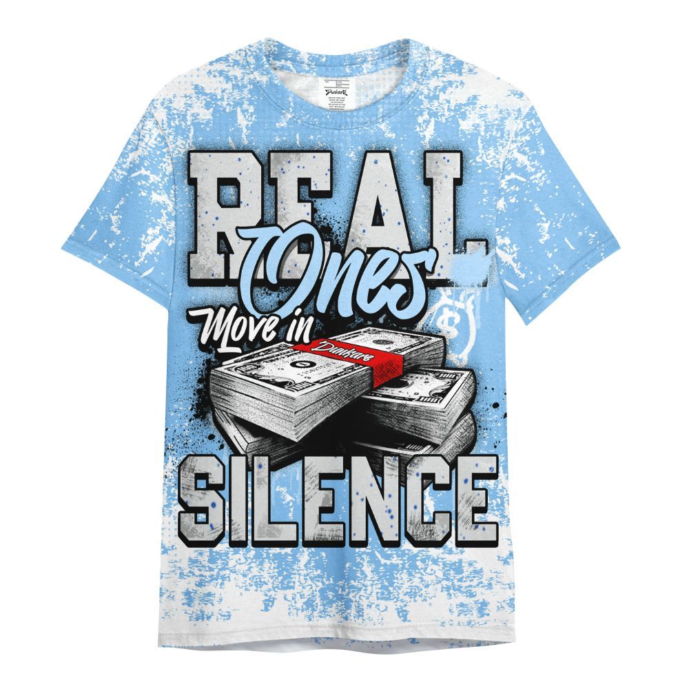 Shirt To Match University Blue 5s - Move In Silence Money Street Retro All Over Print