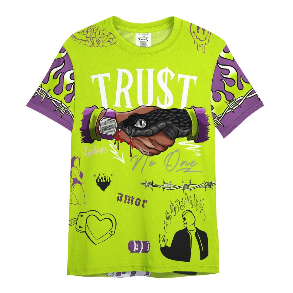 Shirt To Match GS Black Barely Volt 11s - Snake Trust No One All Over Print