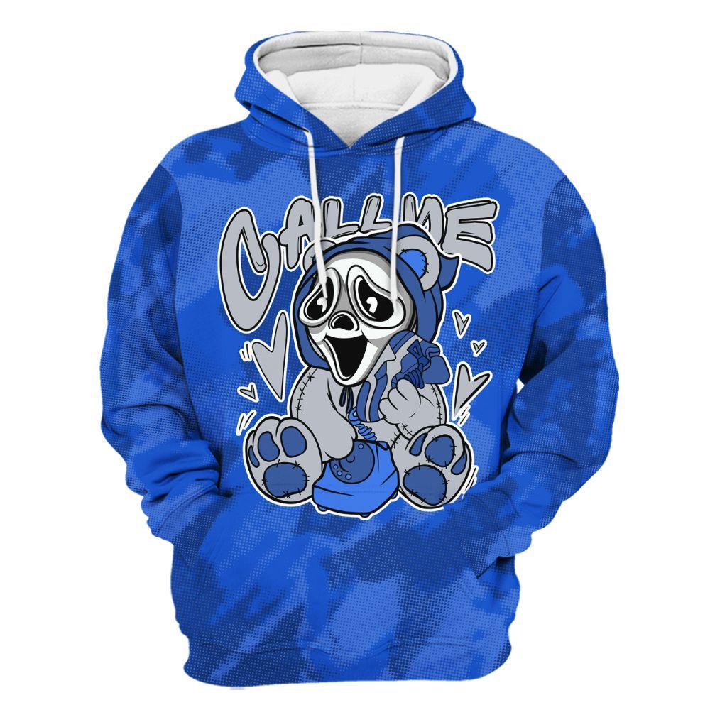 Hoodie To Match Air Foamposite One Royal - Call Me Bear Abstract Halftone All Over Print