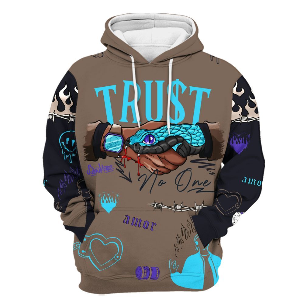 Hoodie To Match Olive Concord 9s - Snake Trust No One All Over Print