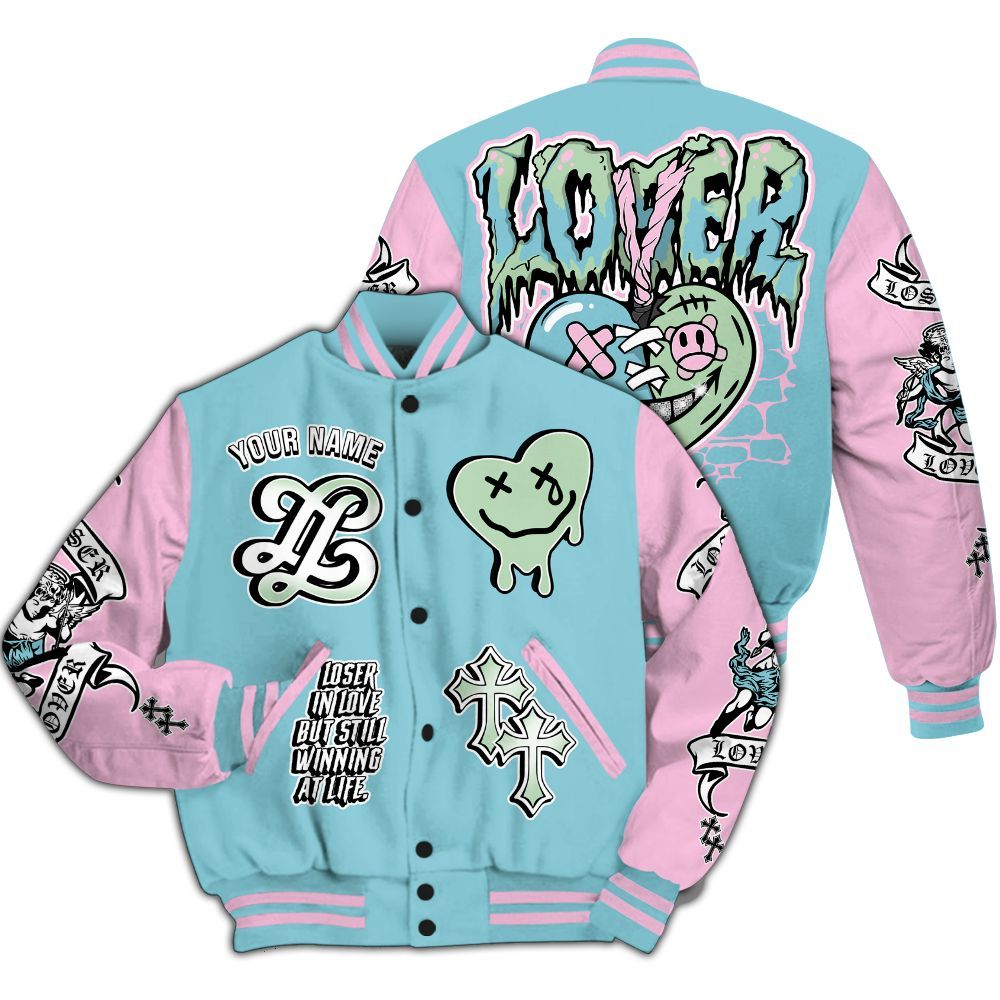 Varsity Jacket To Match SB Dunk Low Visty - LOVER LOSER Custom Name Baseball Varsity Jacket All Over Print