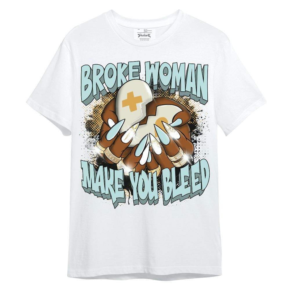 Shirt To Match Pure Platinum 4s - Broke Woman Heart Retro Unisex Shirt