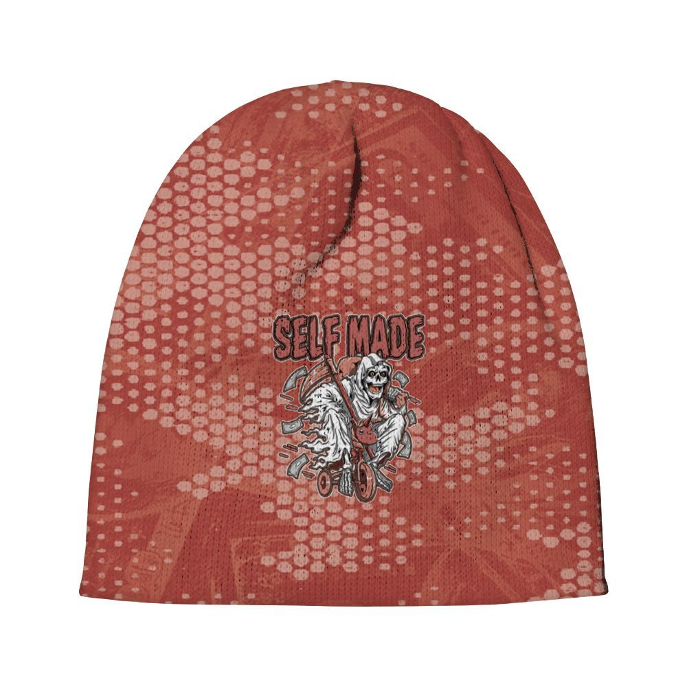 Beanie Hat To Match Dune Red 13s - Self Make Skeleton Banknotes Art Graphic
