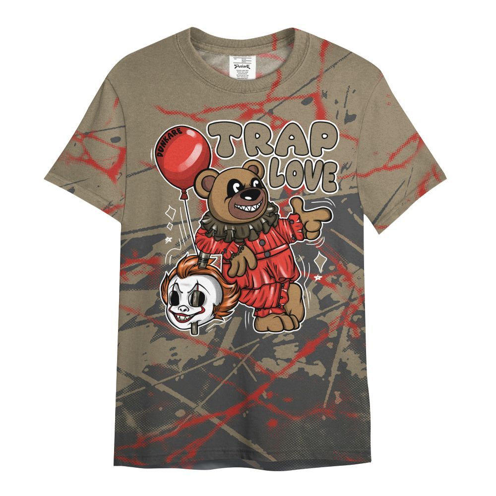 Shirt To Match Olive 9s - Trap Loves Bear Profound All Over Print