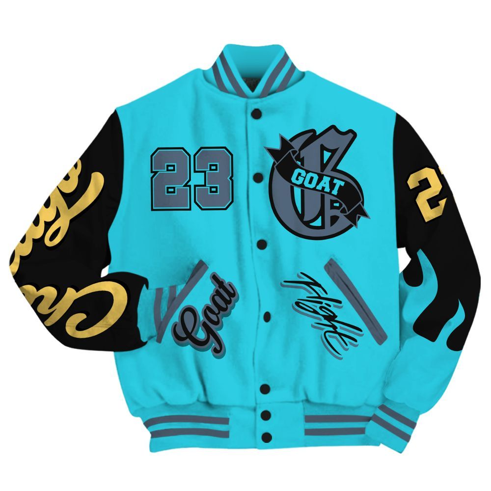 Varsity Jacket To Match Retro Gamma Blue 11s - The G.O.A.T Streetwear All Over Print