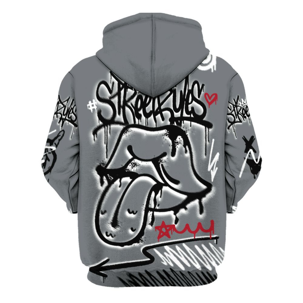 Hoodie To Match Retro Fire Red 9s - Break Rules Streetwear All Over Print