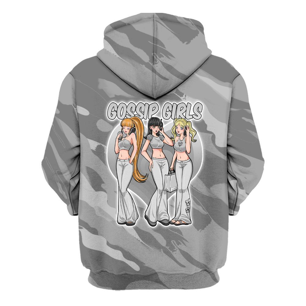 Hoodie To Match Black Wolf Grey 12s - Gossip'Girls All Over Print