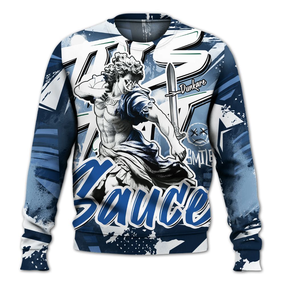 Sweatshirt To Match Low Space Royal 11s - This That Sauce Retro All Over Print