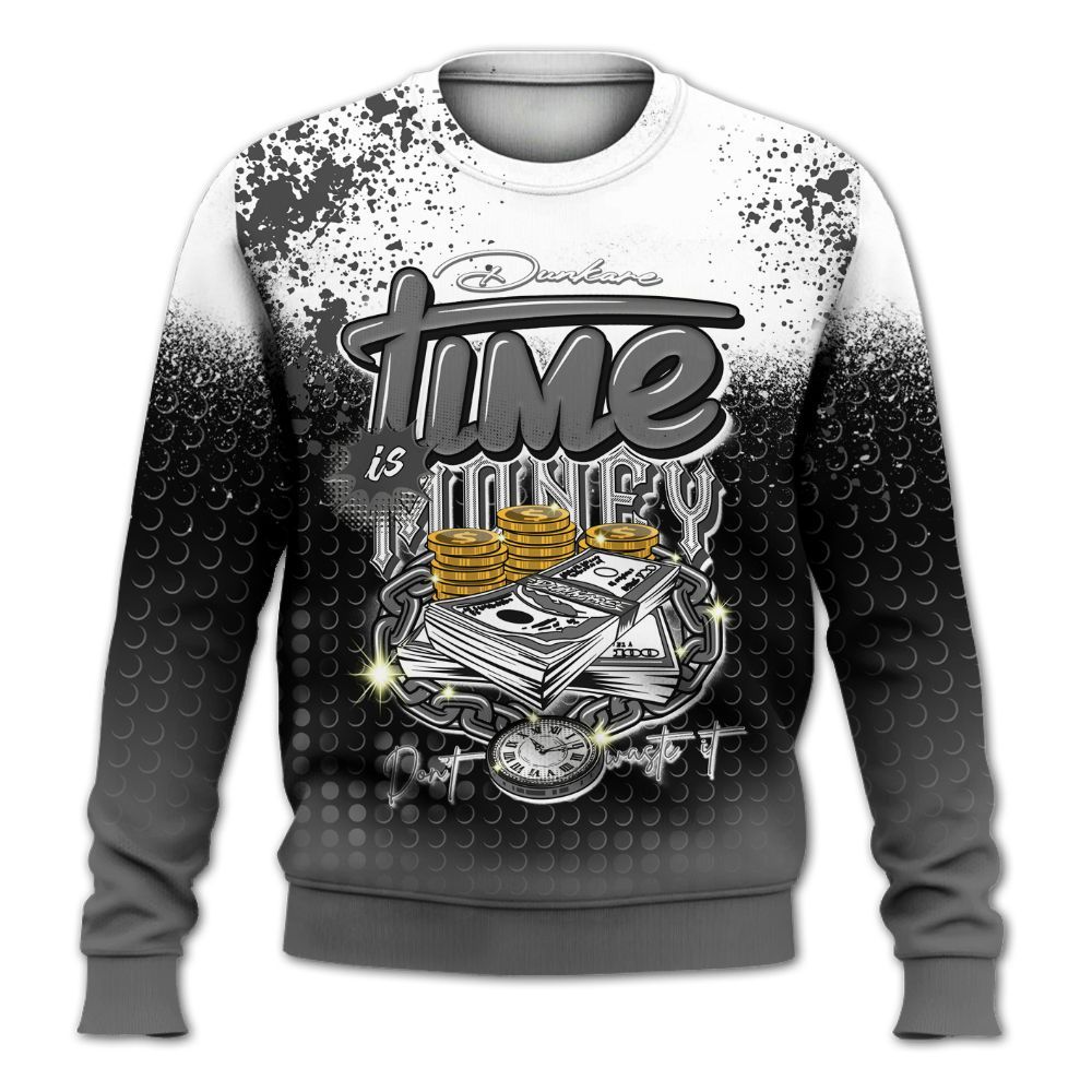 Sweatshirt To Match Retro Stealth 12s - Halftone Time Is Money All Over Print