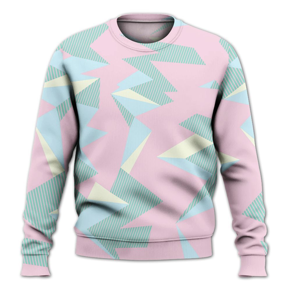 Sweatshirt To Match Retro Easter 5s - Geometric Camouflage Pattern All Over Print