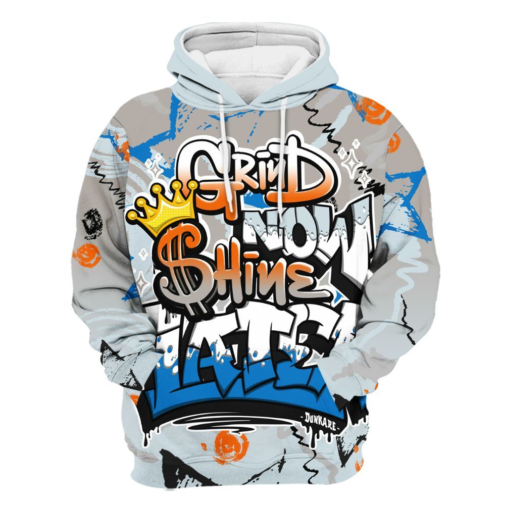 Hoodie To Match Retro High OG Alaska 1s - Grind Shine Later Drip All Over Print