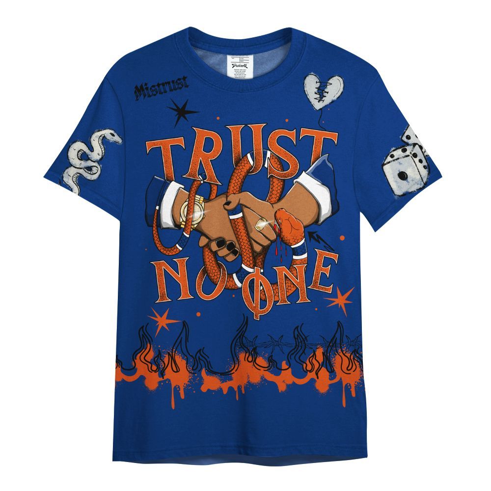 Shirt To Match Mid Knicks 1s - Trust No One Snake-Bite Doodle Crayon All Over Print
