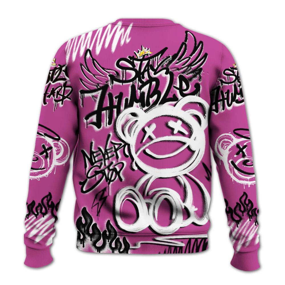 Sweatshirt To Match Dunk Low Active Fuchsia - Humble Drip Streetwear Graffity All Over Print
