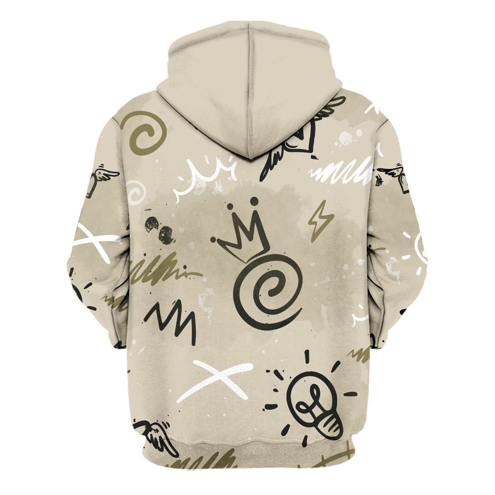 Hoodie To Match Sail Neutral Olive 6s - Drip Been Di2ferent All Over Print