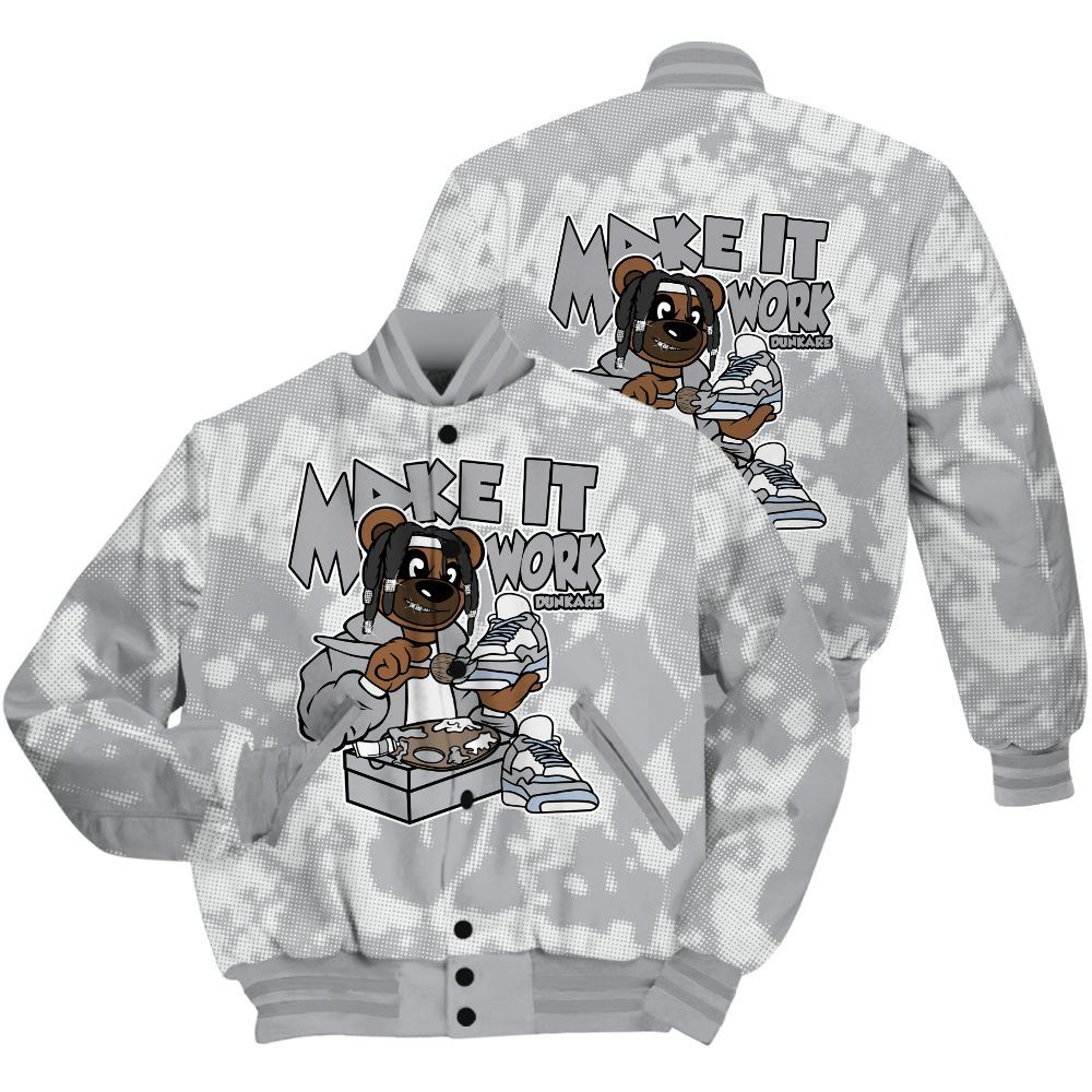 Varsity Jacket To Match Low OG Wolf Grey 1s Shirt - Pull It Off Bear Street All Over Print