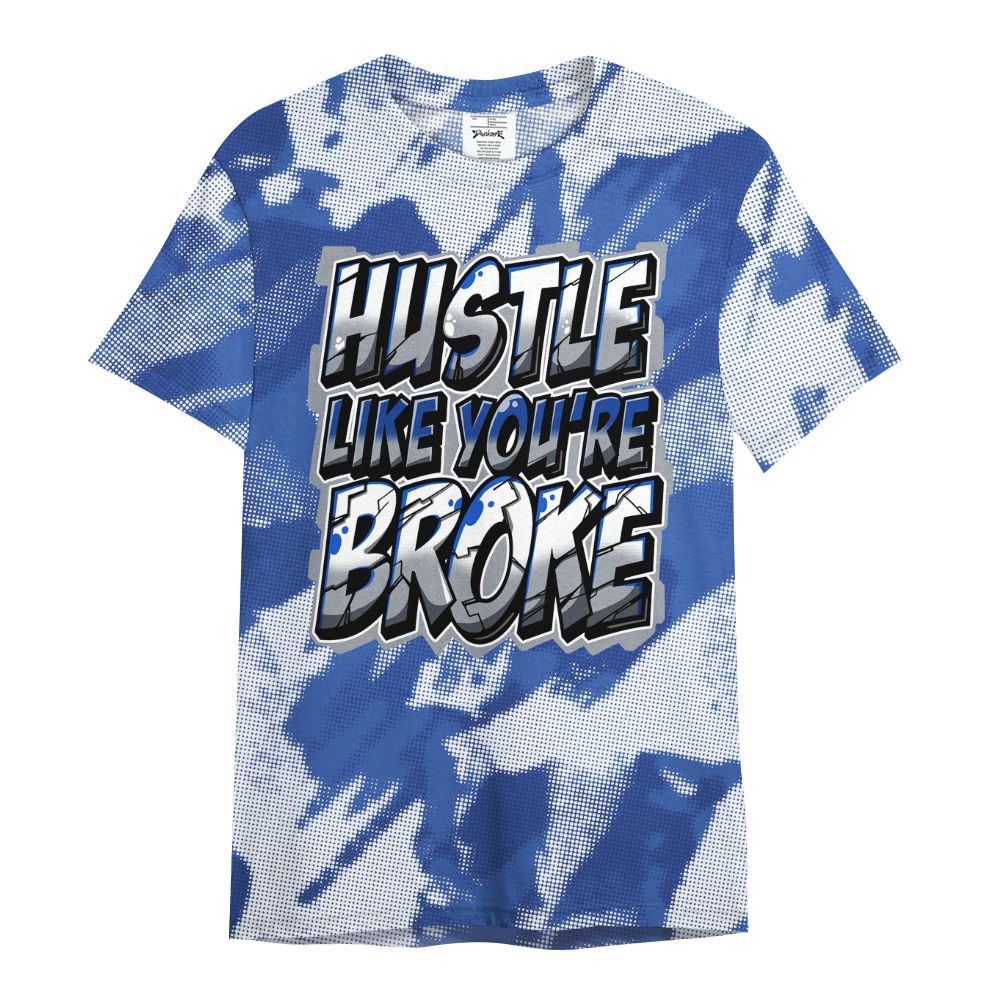 Shirt To Match Air Foamposite One Royal - Hustles Like Broke Abstract All Over Print