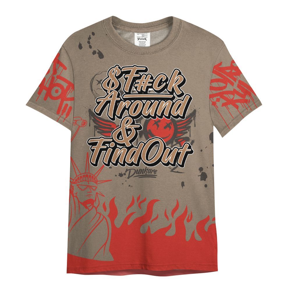 Shirt To Match Air Max Rocky Distressed - Graphic Fck Around Find Out All Over Print