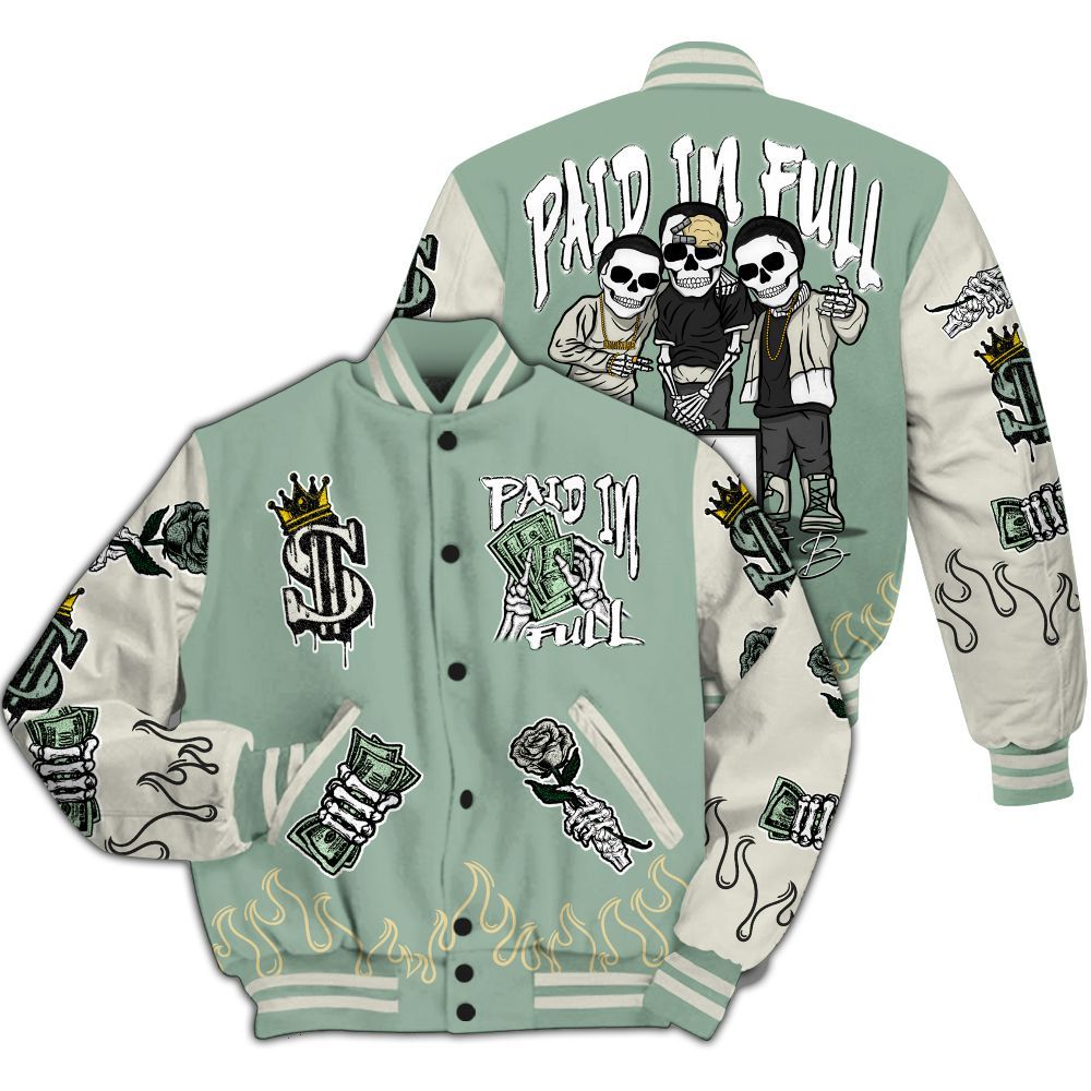 Varsity Jacket To Match Joins Year Of The Snake 5s - Fire Everybody Paid In All Over Print