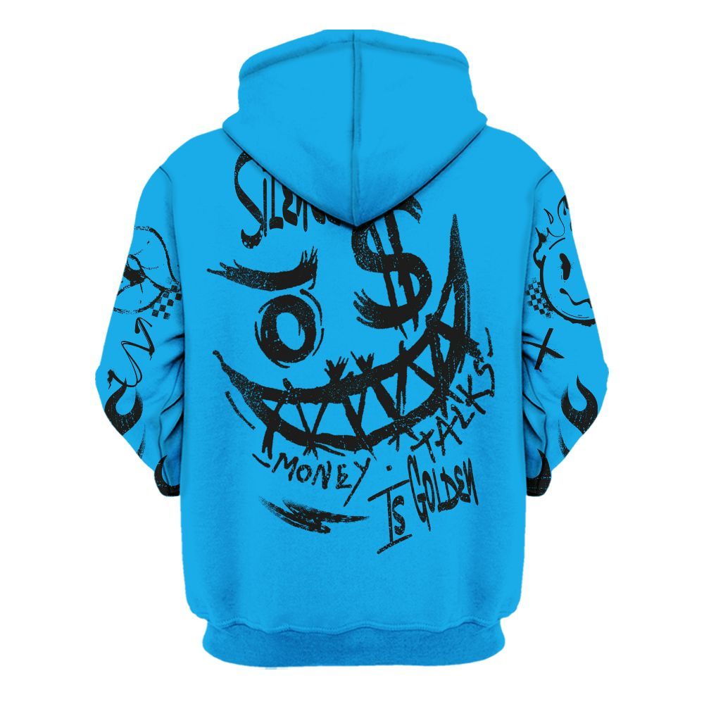 Hoodie To Match Black University Blue 2022 13s - Mouth Burning Street Style All Over Print