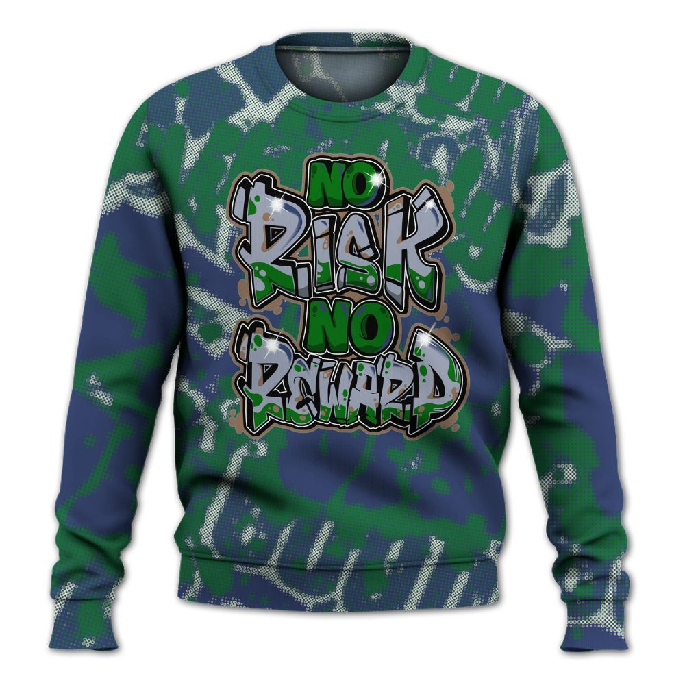 Sweatshirt To Match Midnight Navy 13s - No Risks No Reward Street All Over Print