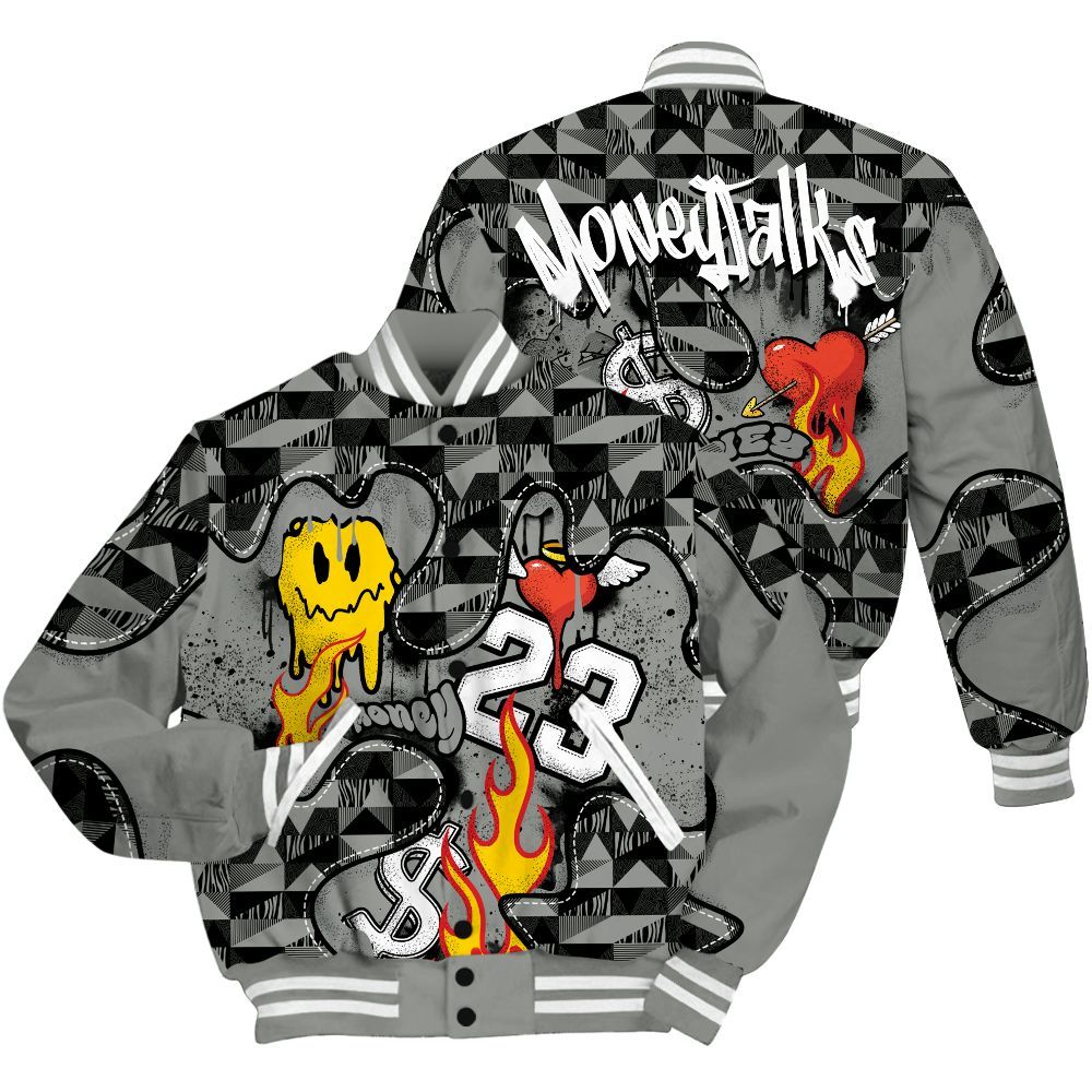 Varsity Jacket To Match Paris Olympics 4s - 23 Smile Burning Heart All Over Print