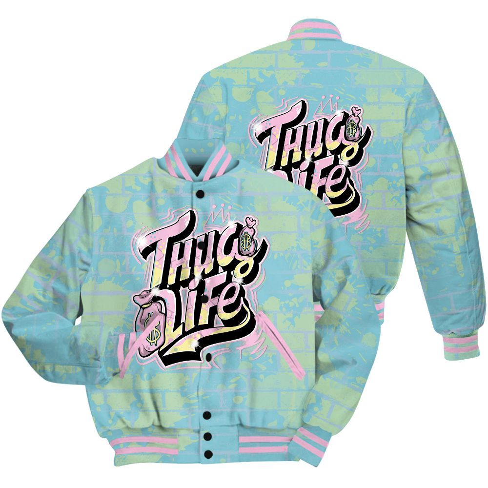 Varsity Jacket To Match SB Dunk Low Visty Shirt - Free Thug Living Graphic Brick Art All Over Print
