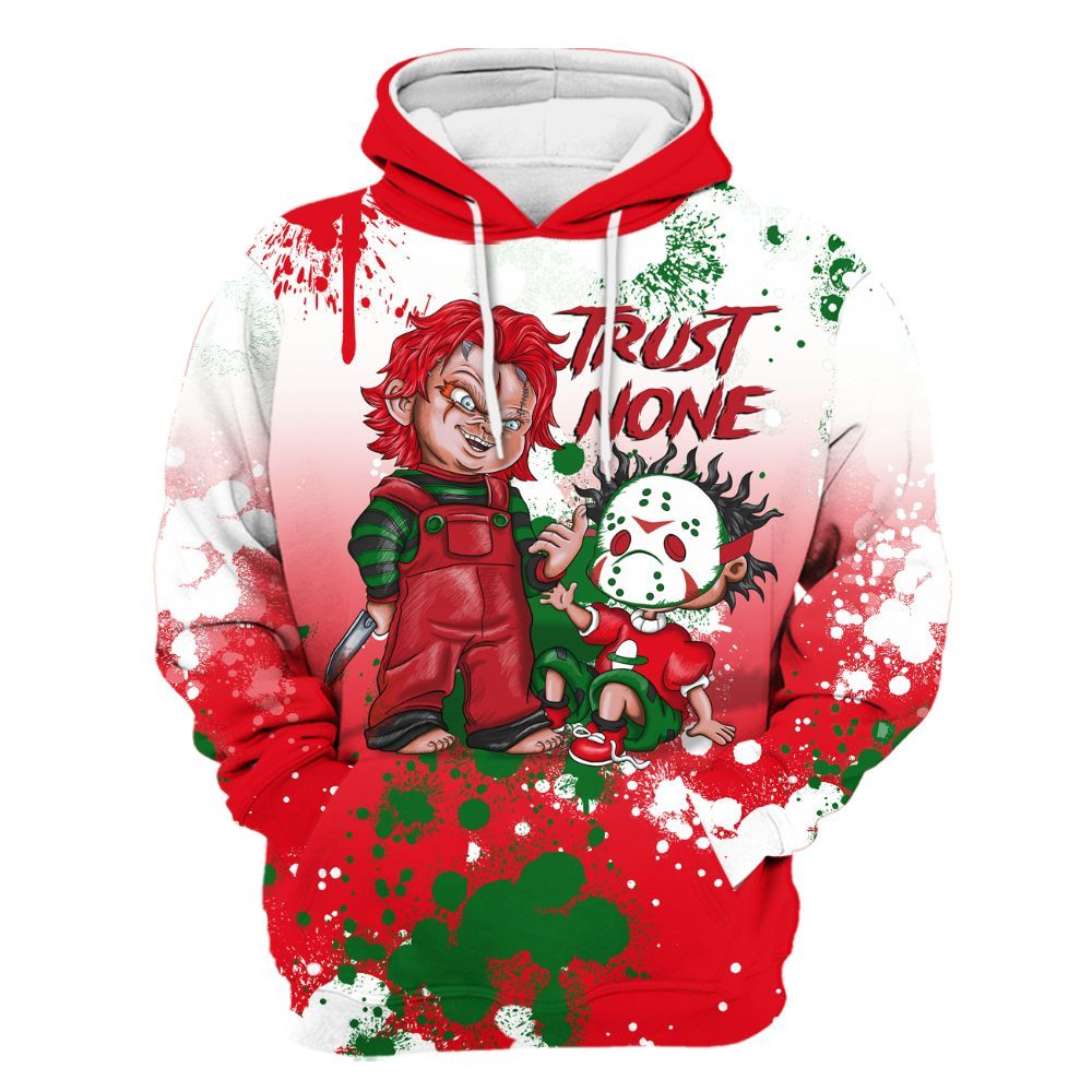 Hoodie To Match Chicago 13s - Trust No One Scary All Over Print