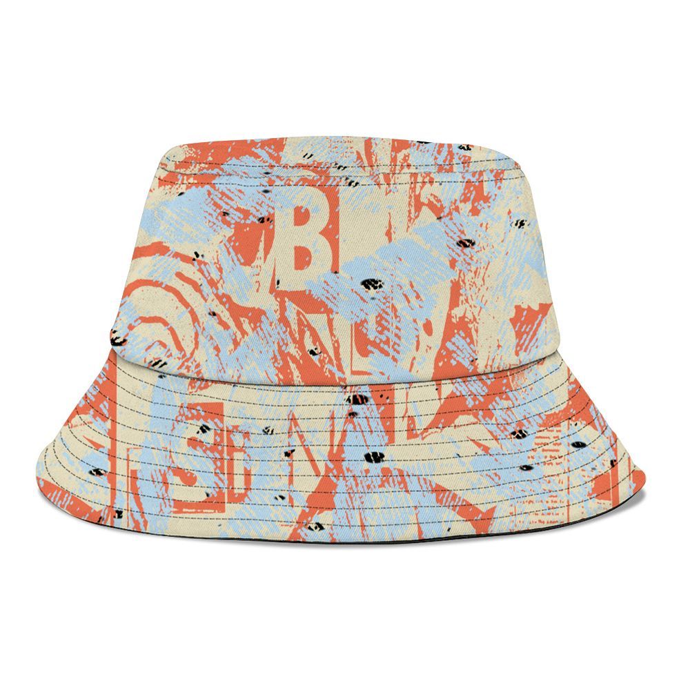Bucket Hat To Match DJ Khaled Crimson Bliss 5s - Grunge Pattern Graphic