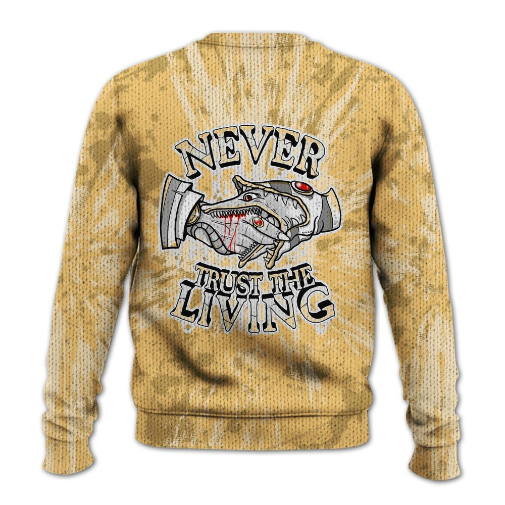 Knitted Sweater To Match Craft Paris 6s - Never Trusting Living Graphic Halloween