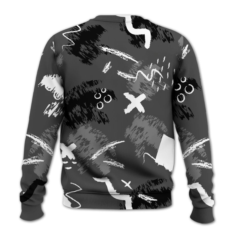 Sweatshirt To Match Fear 4s - Hustle Grind Pray Graphic Street Style All Over Print