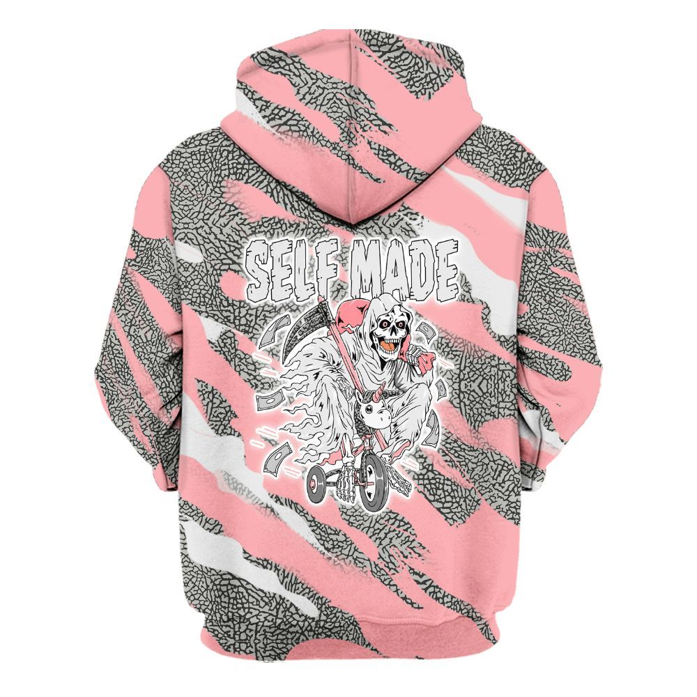 Hoodie To Match Retro Wings 3s - Self Make Skeleton Colored All Over Print