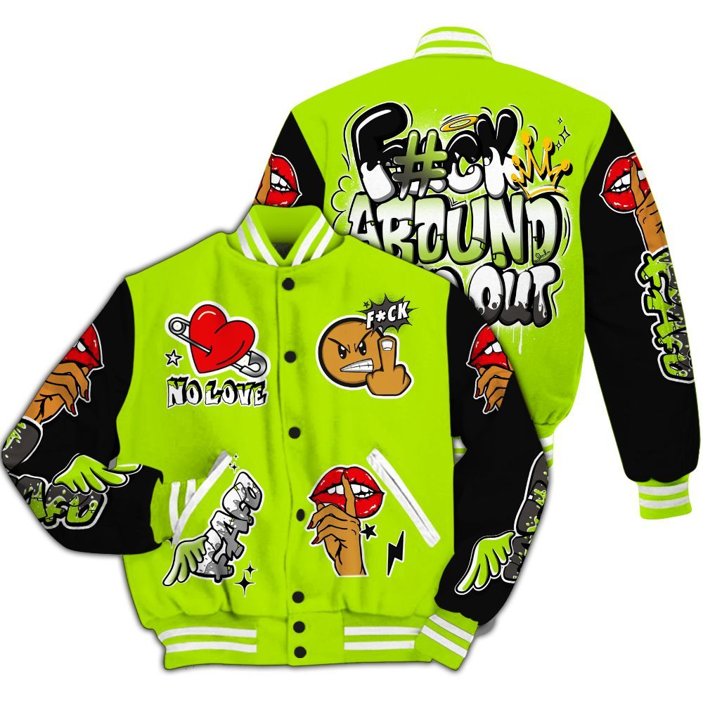 Varsity Jacket To Match Foamposite Voltage Black Air Pro 2026 - FK Around Find Out All Over Print