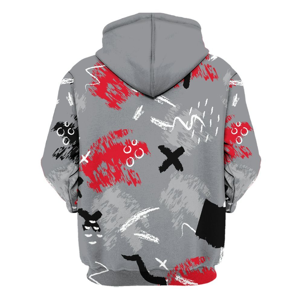Hoodie To Match Black Cement 3s - Hustle Grind Pray Retro All Over Print
