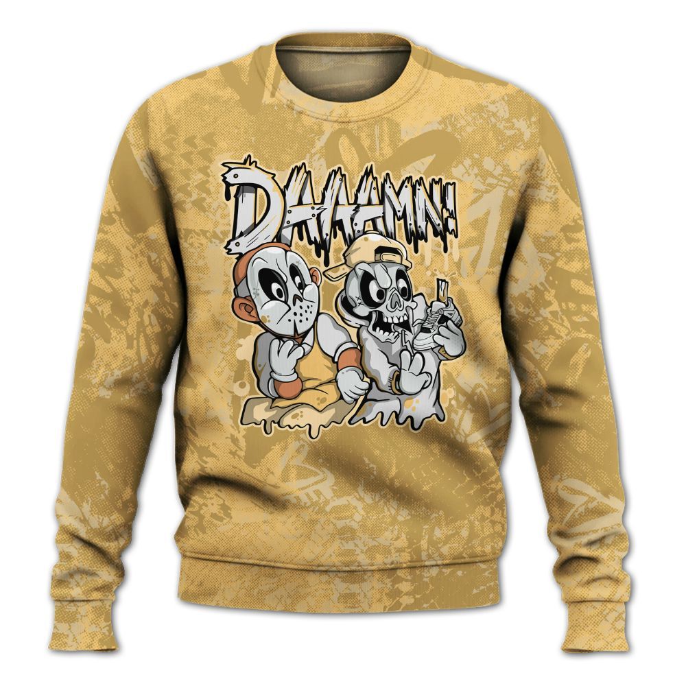 Sweatshirt To Match Craft Paris 6s - Damn Shoe Graphic Heart Grunge All Over Print