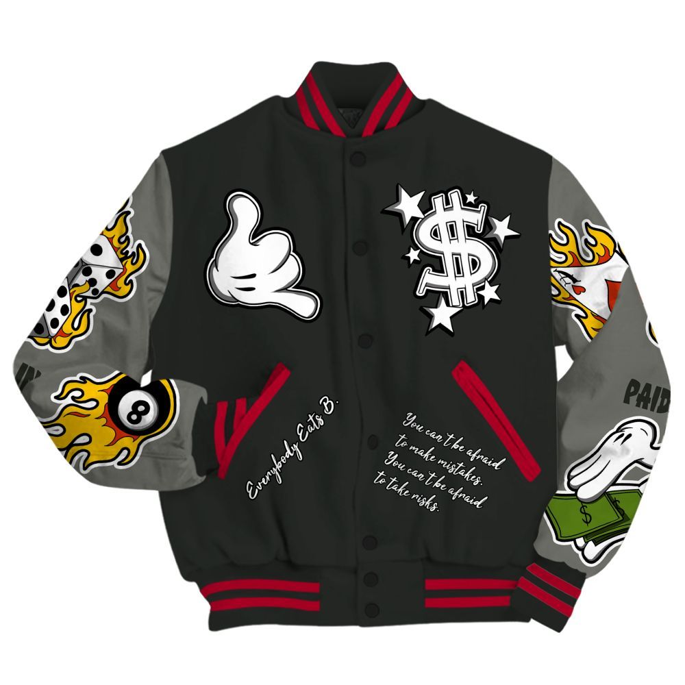 Varsity Jacket To Match Shadow 2025 10s - Everybody Paid In Full Graphic All Over Print