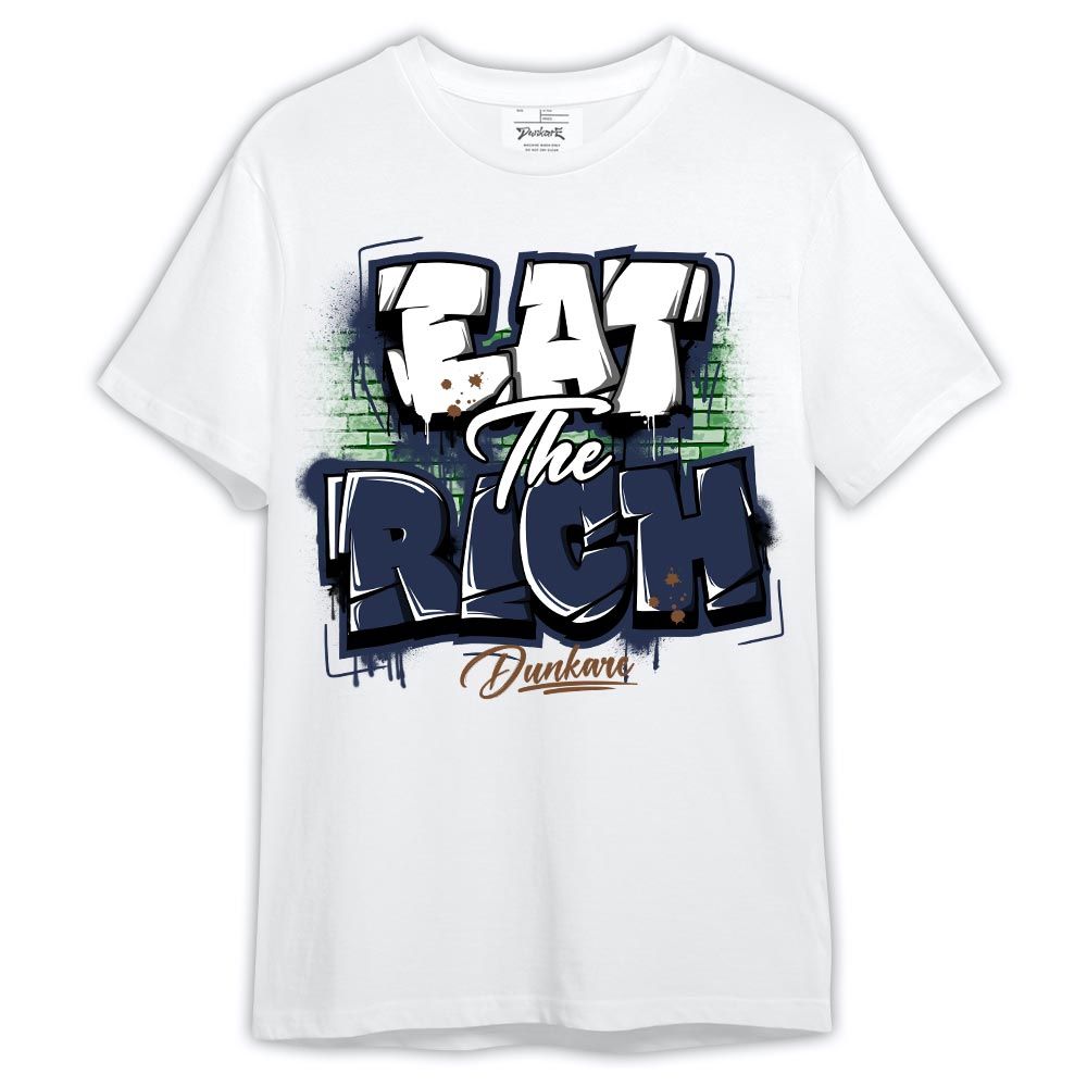Shirt To Match Midnight Navy 13s - Graphic Eat The Rich Shirt Outfit