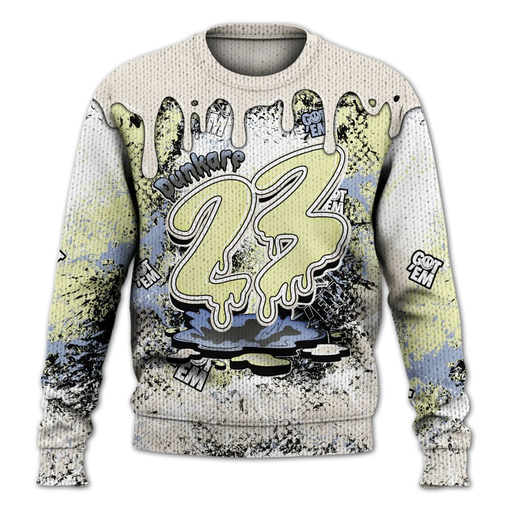 Sweater To Match Luminous Green 5s - Dripping 23 Drip Graphic