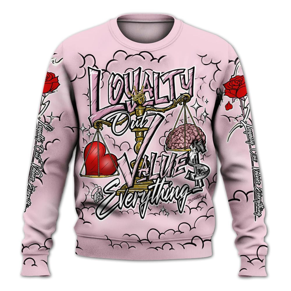 Sweatshirt To Match Orchid 4s - Loyalty Wins Everything All Over Print