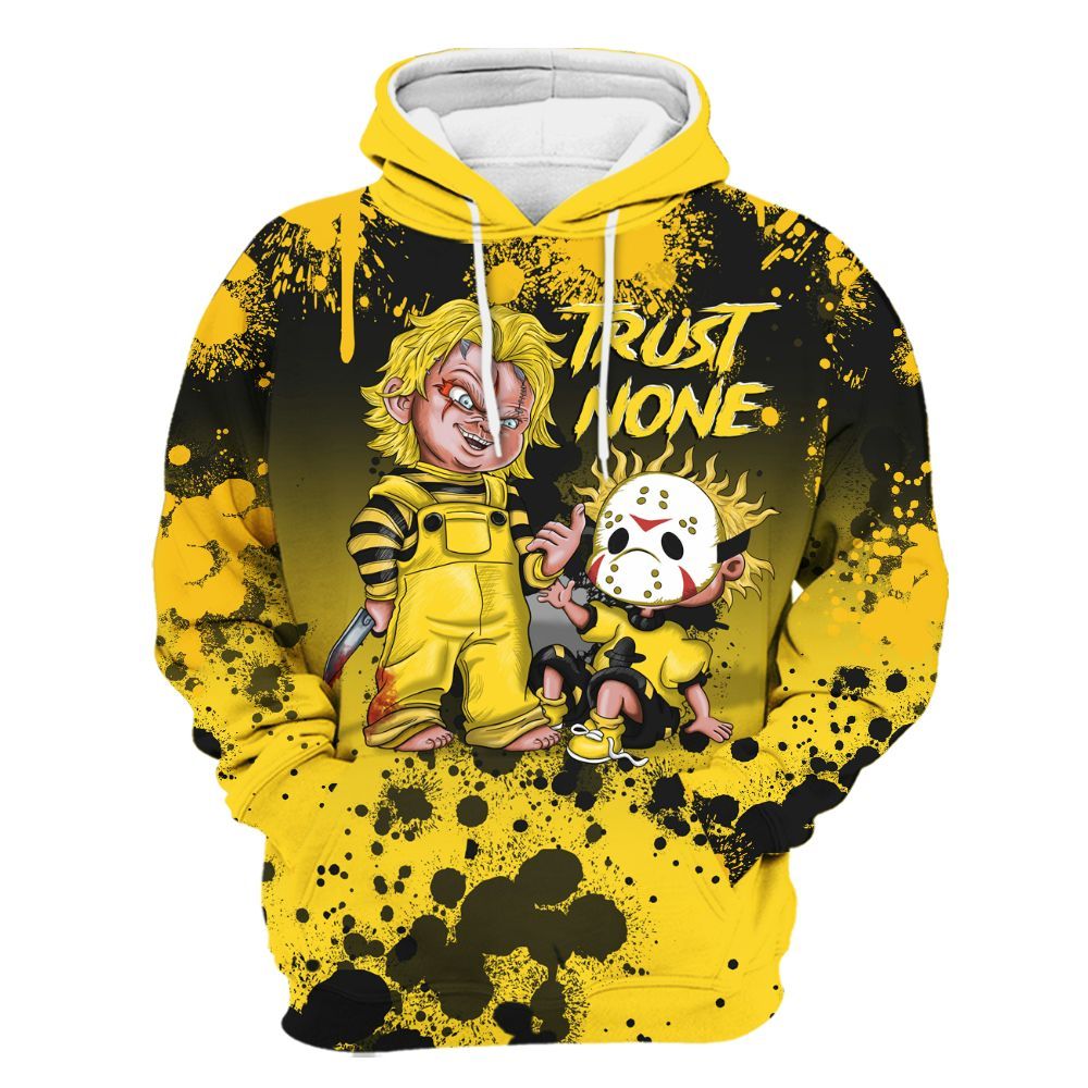 Hoodie To Match Retro Thunder 4s - Trust No One Scary All Over Print