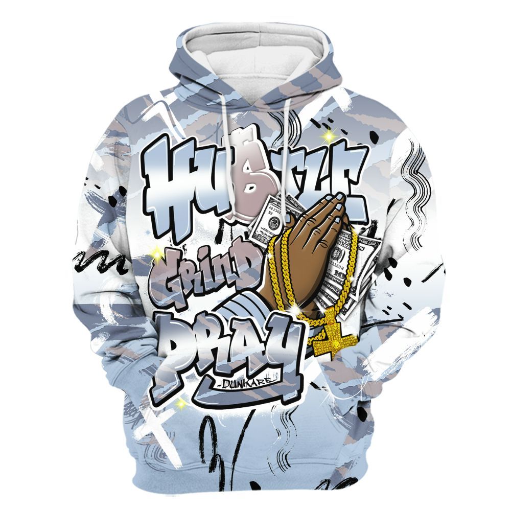 Hoodie To Match Ja 2 Induction - Money Hustle Grind Pray All Over Print