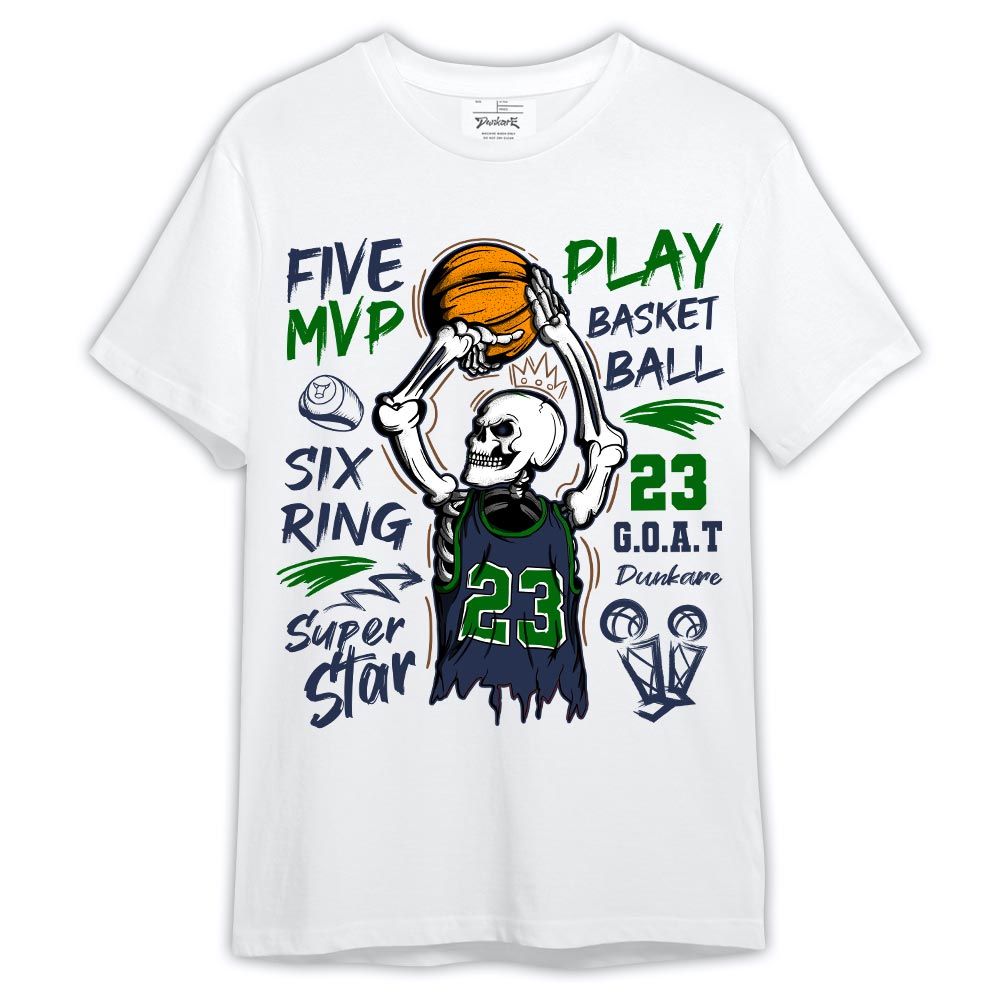 Shirt To Match Midnight Navy 13s - 23 G.O.A.T Skeleton Shirt Outfit