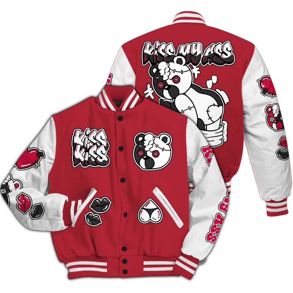 Varsity Jacket To Match Black Toe 14s - Kiss My Hugz All Over Print