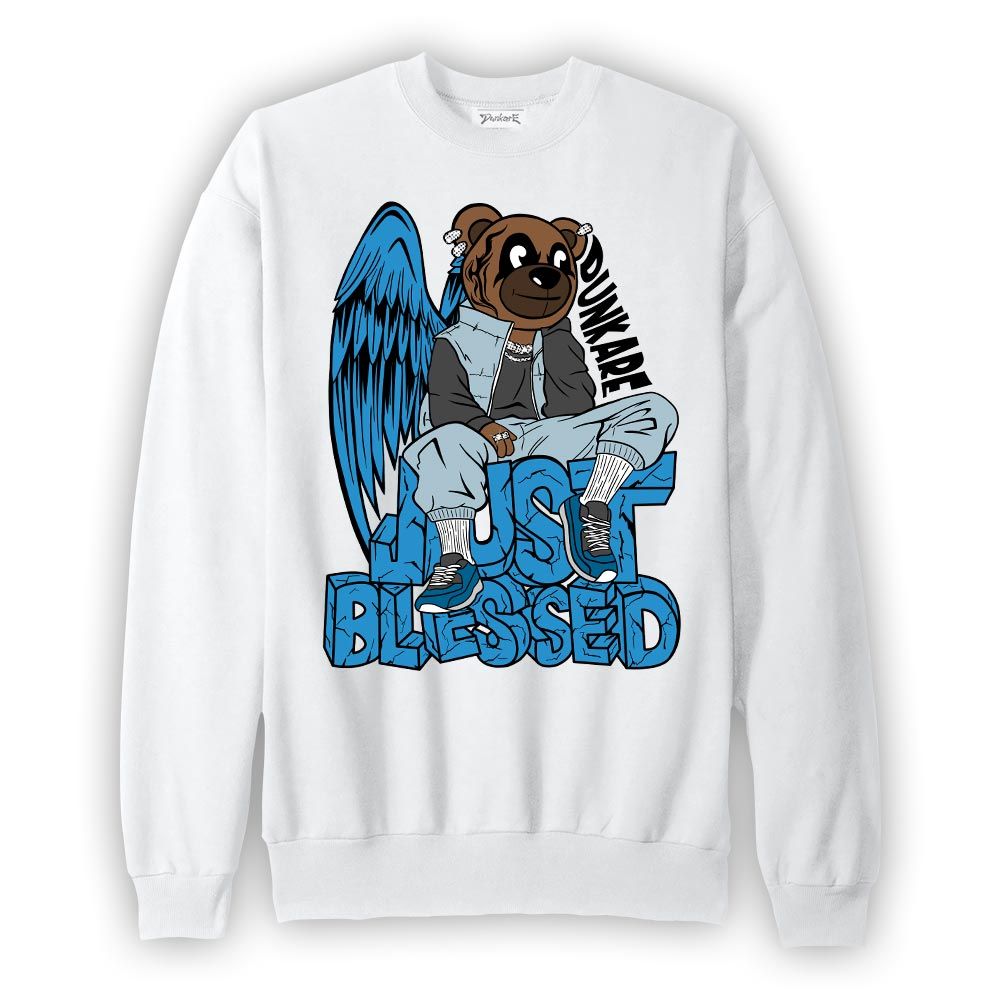 Sweatshirt To match Powder Blue 9s Sweatshirt - Blessing Bear Graphic