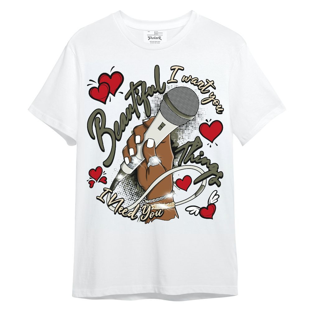 Shirt To Match Travis Scott Low OG Medium Olive 1s - Beautiful Things That I've Got Unisex Shirt