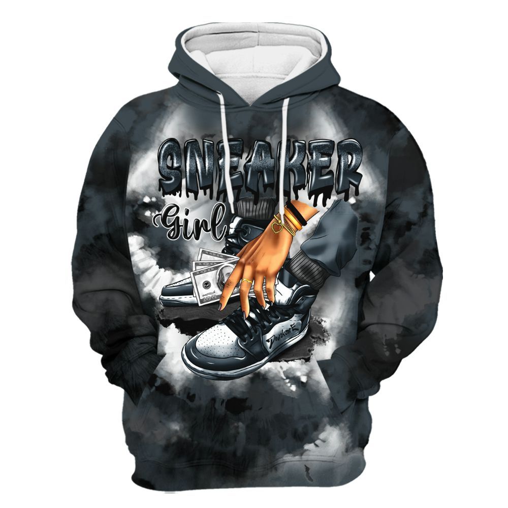 Hoodie To Match Air Max Sunder Gore Tex Black - SNEAKER Girl Money Drip Tie Dye All Over Print