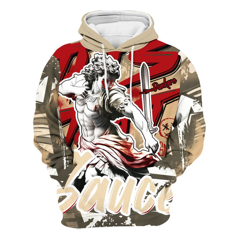 Hoodie To Match Dunk Low Strawberry Waffle - This That Sauce Retro All Over Print